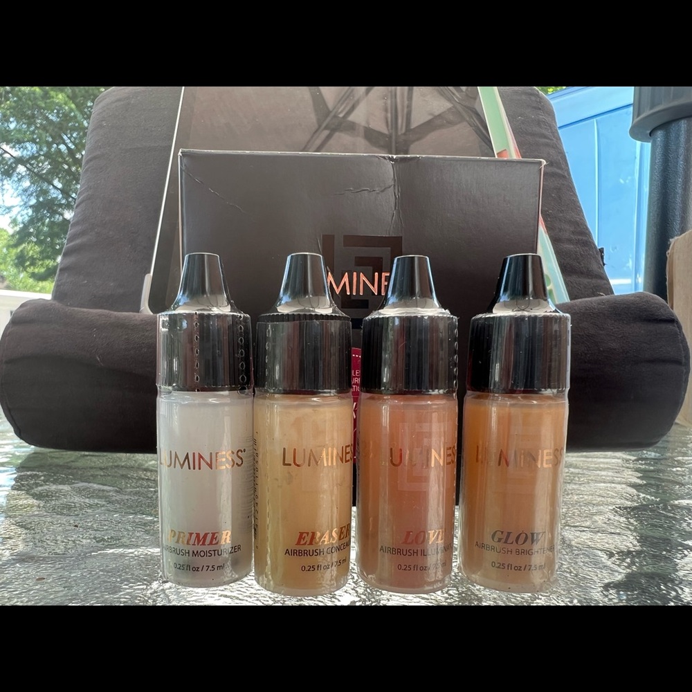Luminess Air primer, eraser, glow and love. .35 floz set